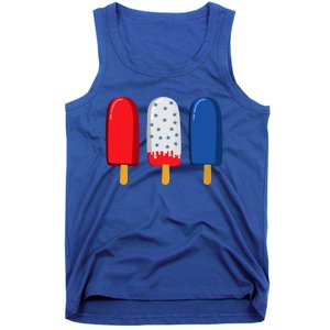 July 4th Funny Gift American Flag Popsicle Cute Gift Tank Top