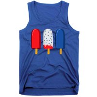 July 4th Funny Gift American Flag Popsicle Cute Gift Tank Top