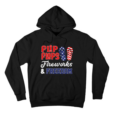 July 4th Flip Flops Fireworks & Freedom Patriotic Hoodie