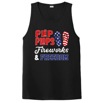 July 4th Flip Flops Fireworks & Freedom Patriotic PosiCharge Competitor Tank