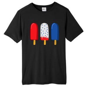 July 4th Gift American Flag Popsicle Great Gift Tall Fusion ChromaSoft Performance T-Shirt