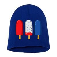 July 4th Gift American Flag Popsicle Great Gift Short Acrylic Beanie