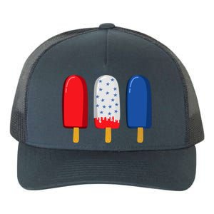 July 4th Gift American Flag Popsicle Great Gift Yupoong Adult 5-Panel Trucker Hat