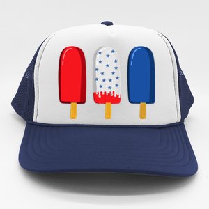 July 4th Gift American Flag Popsicle Great Gift Trucker Hat