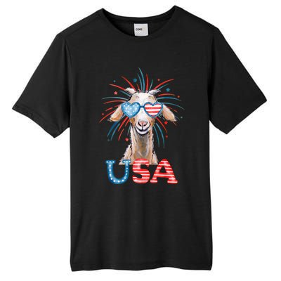 July 4th Goat Patriotic Goat Great Gift Tall Fusion ChromaSoft Performance T-Shirt