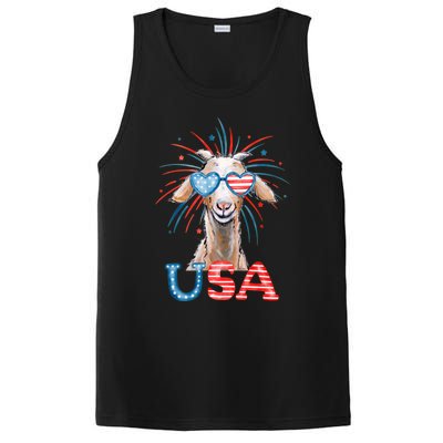 July 4th Goat Patriotic Goat Great Gift PosiCharge Competitor Tank