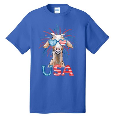 July 4th Goat Patriotic Goat Great Gift Tall T-Shirt