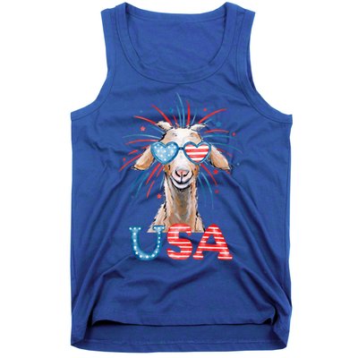 July 4th Goat Patriotic Goat Great Gift Tank Top