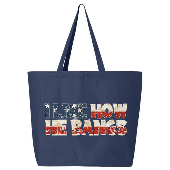 July 4th I Like How He Bangs Couple Fourth Of July 25L Jumbo Tote