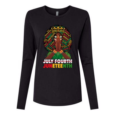 July 4th Junenth 1865 Celebrate Junenth Black Cute Gift Womens Cotton Relaxed Long Sleeve T-Shirt