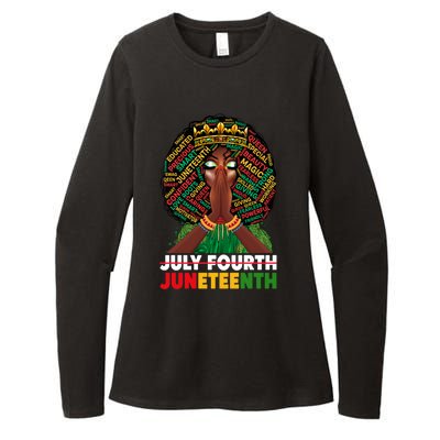 July 4th Junenth 1865 Celebrate Junenth Black Cute Gift Womens CVC Long Sleeve Shirt