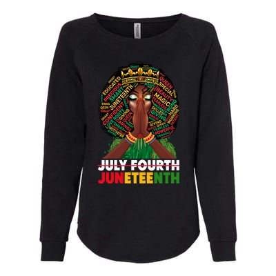 July 4th Junenth 1865 Celebrate Junenth Black Cute Gift Womens California Wash Sweatshirt