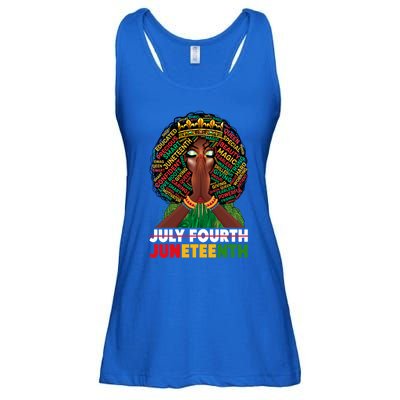 July 4th Junenth 1865 Celebrate Junenth Black Cute Gift Ladies Essential Flowy Tank