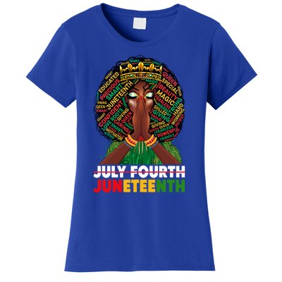 July 4th Junenth 1865 Celebrate Junenth Black Cute Gift Women's T-Shirt