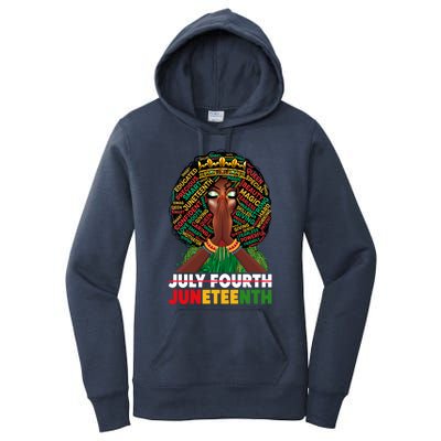 July 4th Junenth 1865 Celebrate Junenth Black Cute Gift Women's Pullover Hoodie