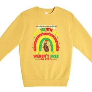 July 4th Juneteenth 1865 Because My Ancestors Black African Gift African Pride Premium Crewneck Sweatshirt