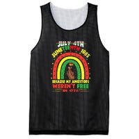 July 4th Juneteenth 1865 Because My Ancestors Black African Gift African Pride Mesh Reversible Basketball Jersey Tank