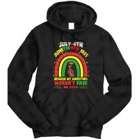 July 4th Juneteenth 1865 Because My Ancestors Black African Gift African Pride Tie Dye Hoodie