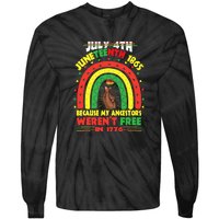 July 4th Juneteenth 1865 Because My Ancestors Black African Gift African Pride Tie-Dye Long Sleeve Shirt