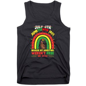 July 4th Juneteenth 1865 Because My Ancestors Black African Gift African Pride Tank Top