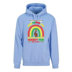 July 4th Juneteenth 1865 Because My Ancestors Black African Gift African Pride Unisex Surf Hoodie