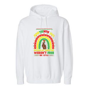 July 4th Juneteenth 1865 Because My Ancestors Black African Gift African Pride Garment-Dyed Fleece Hoodie