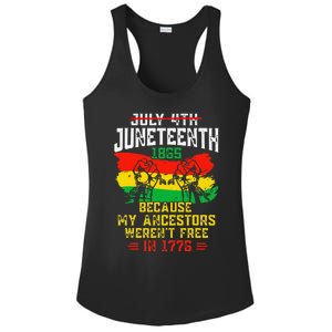 July 4th Juneteenth 1865 Because My Ancestors June Teenth Ladies PosiCharge Competitor Racerback Tank