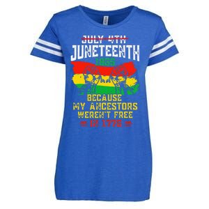 July 4th Juneteenth 1865 Because My Ancestors June Teenth Enza Ladies Jersey Football T-Shirt