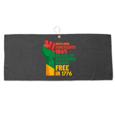 July 4th Juneteenth 1865 Funny Juneteenth Freedom Day Gift Large Microfiber Waffle Golf Towel