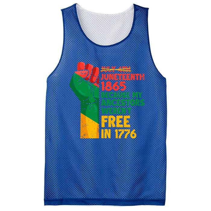 July 4th Juneteenth 1865 Funny Juneteenth Freedom Day Gift Mesh Reversible Basketball Jersey Tank