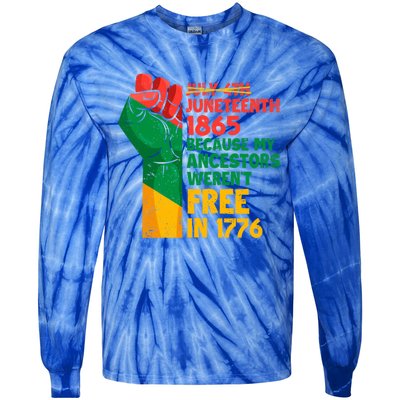 July 4th Juneteenth 1865 Funny Juneteenth Freedom Day Gift Tie-Dye Long Sleeve Shirt