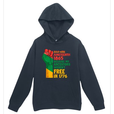 July 4th Juneteenth 1865 Funny Juneteenth Freedom Day Gift Urban Pullover Hoodie