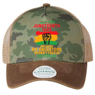 July 4th Juneteenth 1865 Because My Ancestors Legacy Tie Dye Trucker Hat