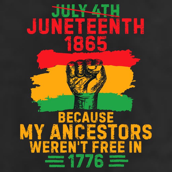 July 4th Juneteenth 1865 Because My Ancestors Garment-Dyed Fleece Hoodie