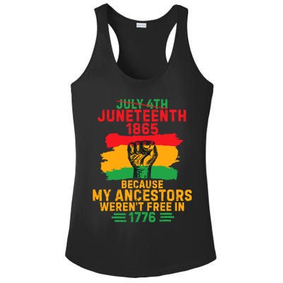 July 4th Juneteenth 1865 Because My Ancestors Ladies PosiCharge Competitor Racerback Tank