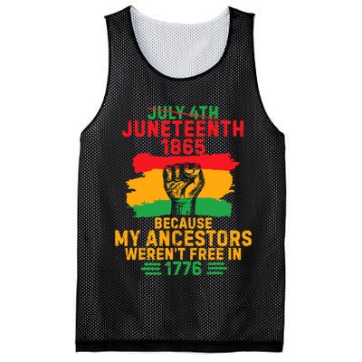 July 4th Juneteenth 1865 Because My Ancestors Mesh Reversible Basketball Jersey Tank