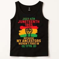 July 4th Juneteenth 1865 Because My Ancestors Tank Top