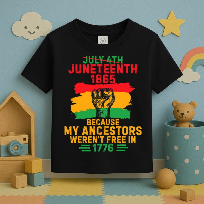July 4th Juneteenth 1865 Because My Ancestors Toddler T-Shirt