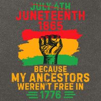 July 4th Juneteenth 1865 Because My Ancestors Cotton Canvas Backpack