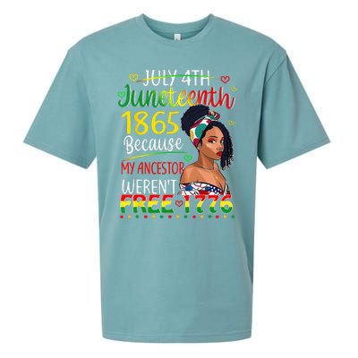 July 4th Juneteenth 1865 Because My Ancestors Sueded Cloud Jersey T-Shirt