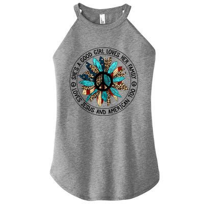 Jllo 4th Of July America Flag Sunflower Christian Gift Women’s Perfect Tri Rocker Tank