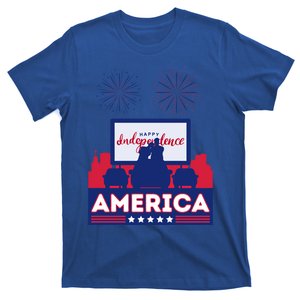 July 4 Retro 80s Vibes Couple United States America Usa Cool Gift T-Shirt