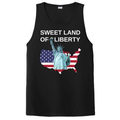 July 4th Sweet Land Of Liberty Usa Flag Patriotic Gift PosiCharge Competitor Tank