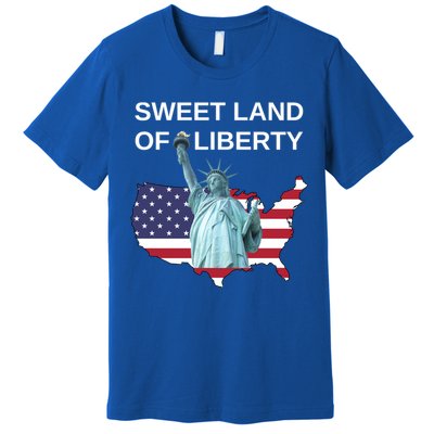 July 4th Sweet Land Of Liberty Usa Flag Patriotic Gift Premium T-Shirt