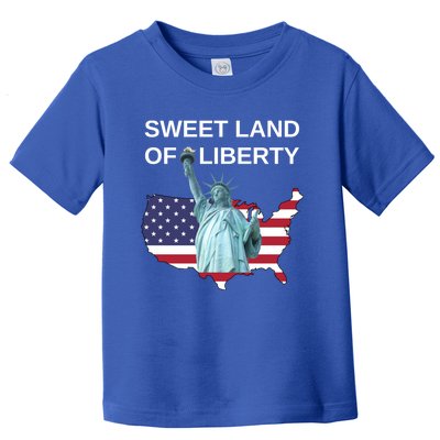 July 4th Sweet Land Of Liberty Usa Flag Patriotic Gift Toddler T-Shirt