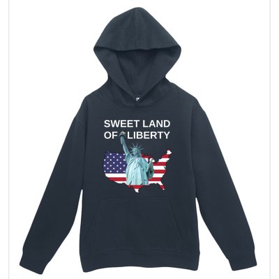 July 4th Sweet Land Of Liberty Usa Flag Patriotic Gift Urban Pullover Hoodie