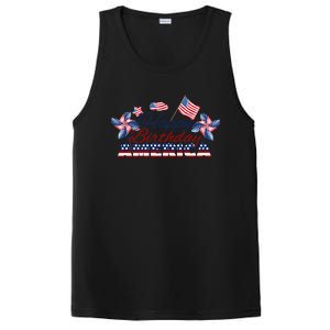 July 4 Tee Red White And Blue Tee Happy Birthday America Gift PosiCharge Competitor Tank