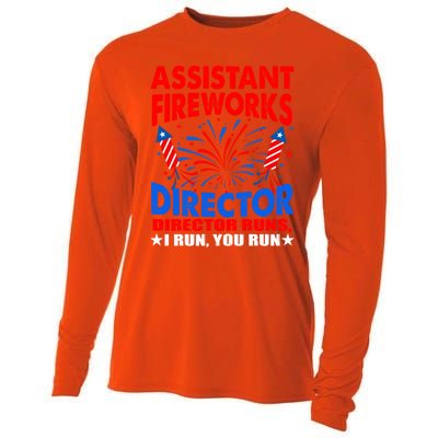 July 4th Usa Independence Day Assistant Fireworks Director Gift Cooling Performance Long Sleeve Crew