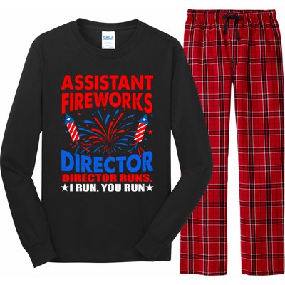 July 4th Usa Independence Day Assistant Fireworks Director Gift Long Sleeve Pajama Set