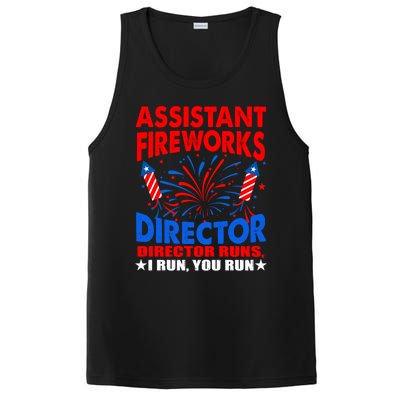 July 4th Usa Independence Day Assistant Fireworks Director Gift PosiCharge Competitor Tank